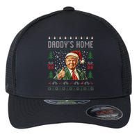 Funny DaddyS Home Trump Ugly Christmas Sweater Xmas Pajamas Flexfit Unipanel Trucker Cap