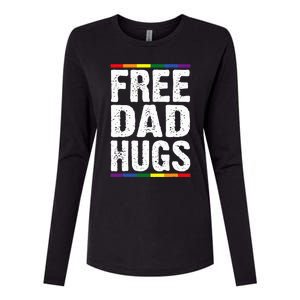 Free Dad Hugs Lgbt Supports Happy Pride Month Womens Cotton Relaxed Long Sleeve T-Shirt