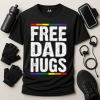 Free Dad Hugs Lgbt Supports Happy Pride Month Cooling Performance Crew T-Shirt