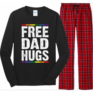 Free Dad Hugs Lgbt Supports Happy Pride Month Long Sleeve Pajama Set