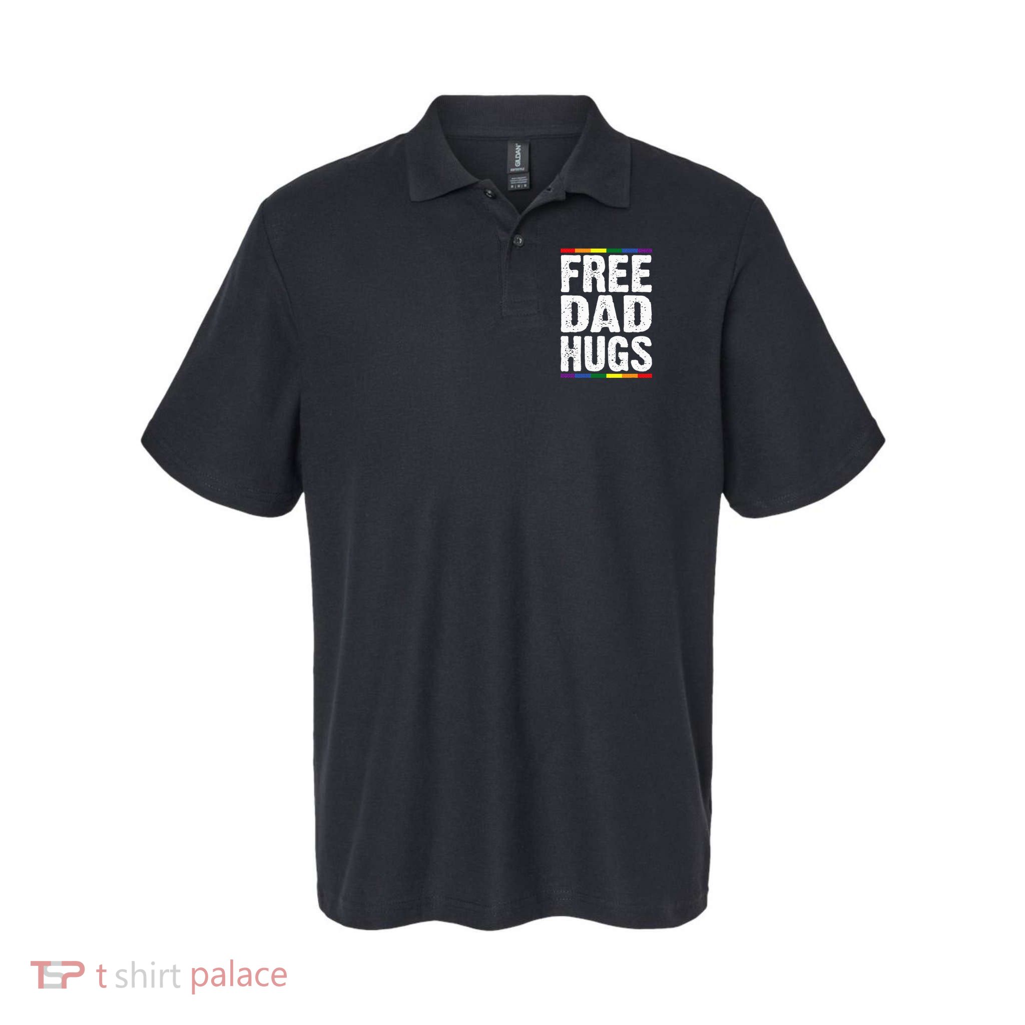 Free Dad Hugs Lgbt Supports Happy Pride Month Polo