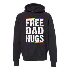 Free Dad Hugs Lgbt Supports Happy Pride Month Premium Hoodie