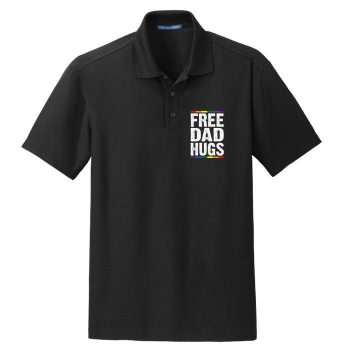 Free Dad Hugs Lgbt Supports Happy Pride Month Dry Zone Grid Polo