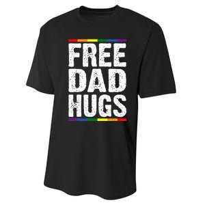 Free Dad Hugs Lgbt Supports Happy Pride Month Performance Sprint T-Shirt