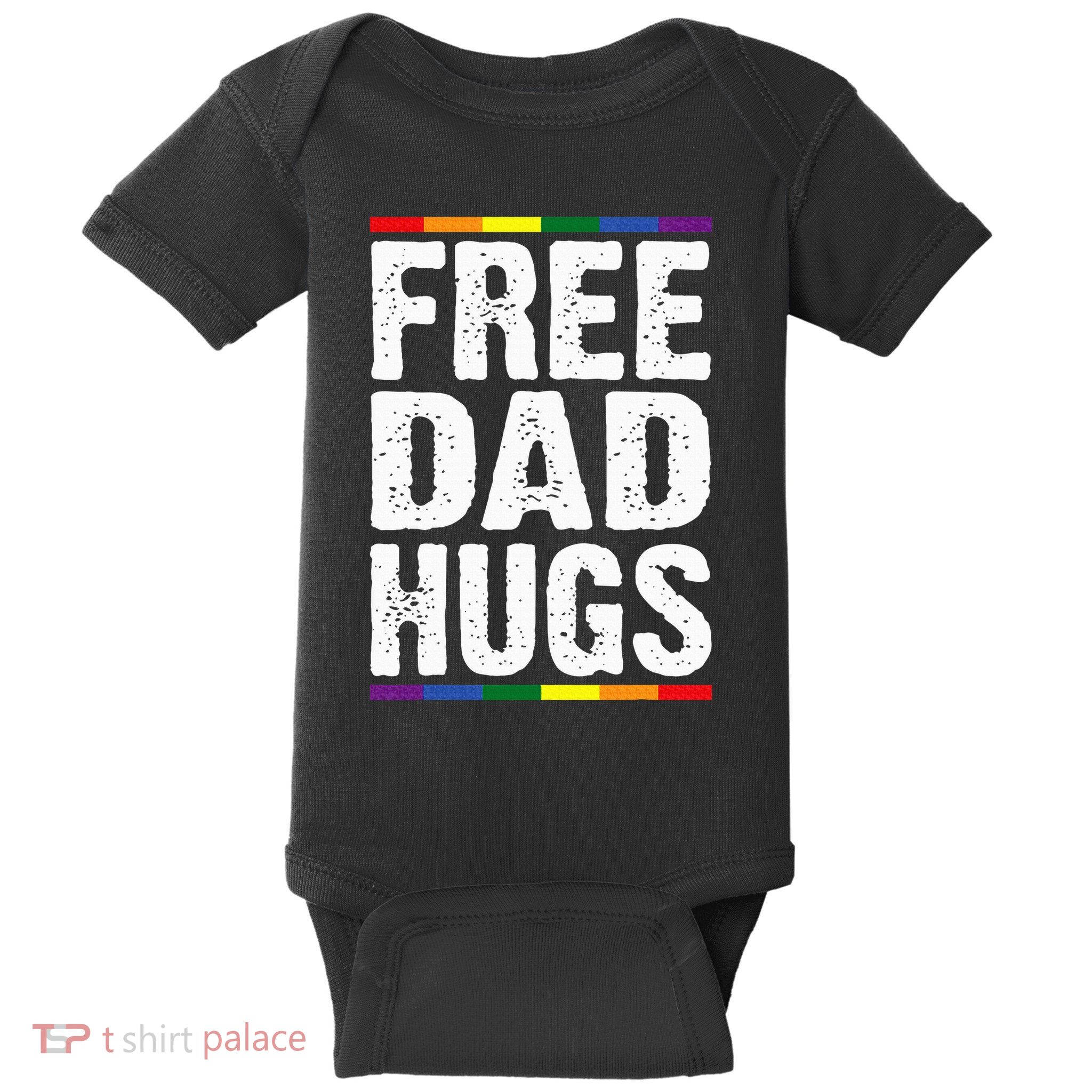 Free Dad Hugs Lgbt Supports Happy Pride Month Baby Bodysuit