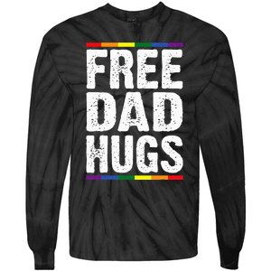 Free Dad Hugs Lgbt Supports Happy Pride Month Tie-Dye Long Sleeve Shirt