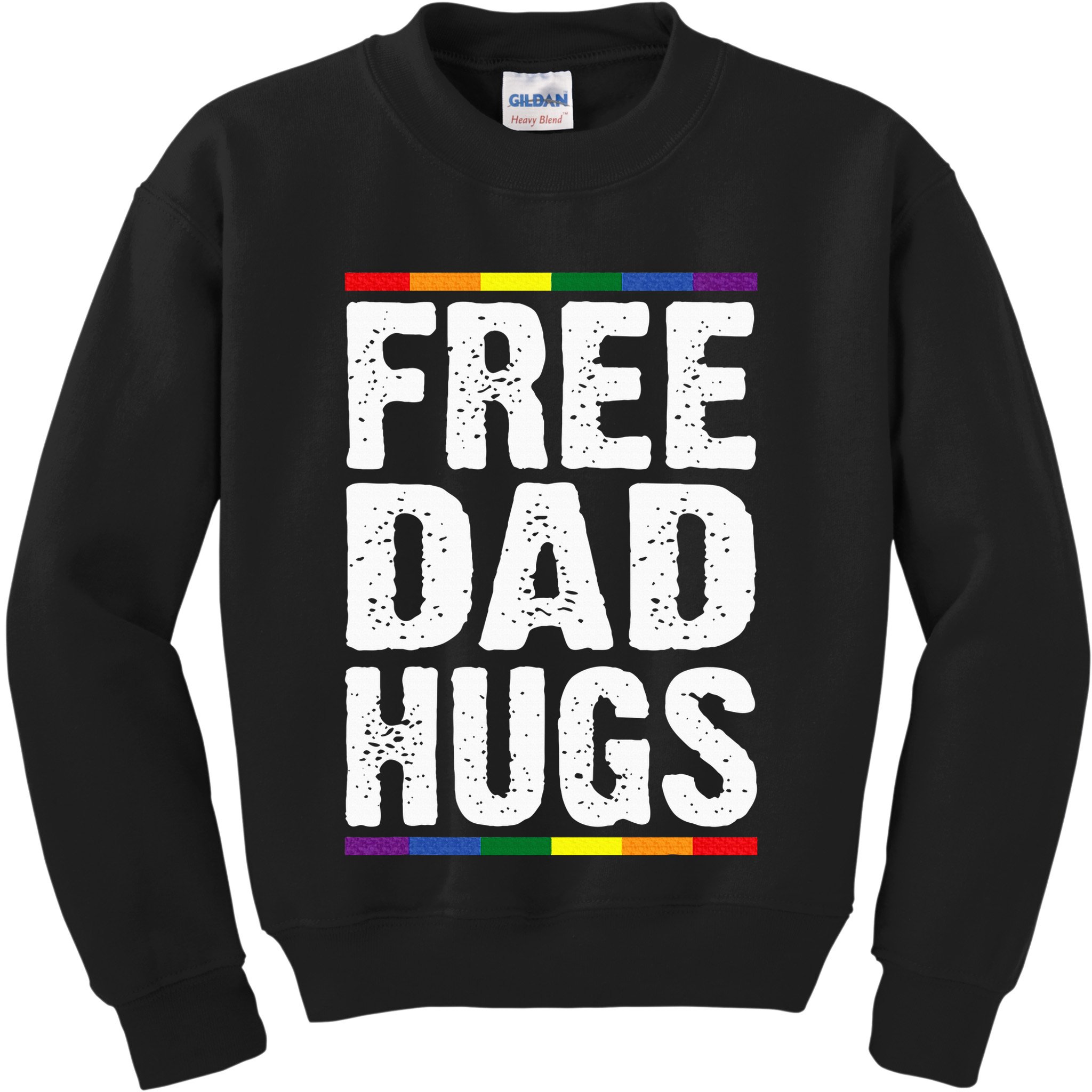 Free Dad Hugs Lgbt Supports Happy Pride Month Kids Sweatshirt