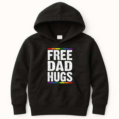 Free Dad Hugs Lgbt Supports Happy Pride Month Kids Hoodie