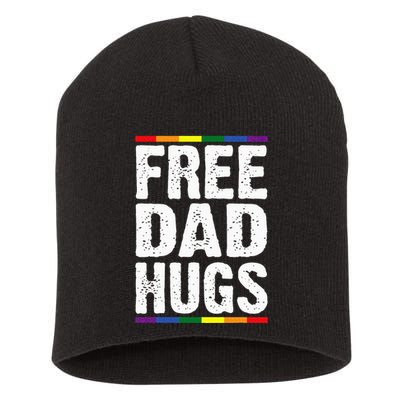Free Dad Hugs Lgbt Supports Happy Pride Month Short Acrylic Beanie