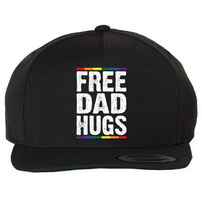 Free Dad Hugs Lgbt Supports Happy Pride Month Wool Snapback Cap