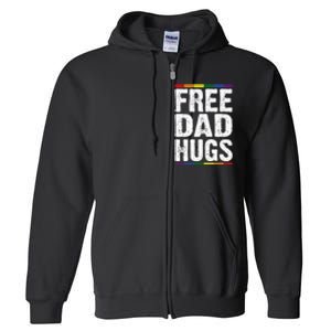 Free Dad Hugs Lgbt Supports Happy Pride Month Full Zip Hoodie