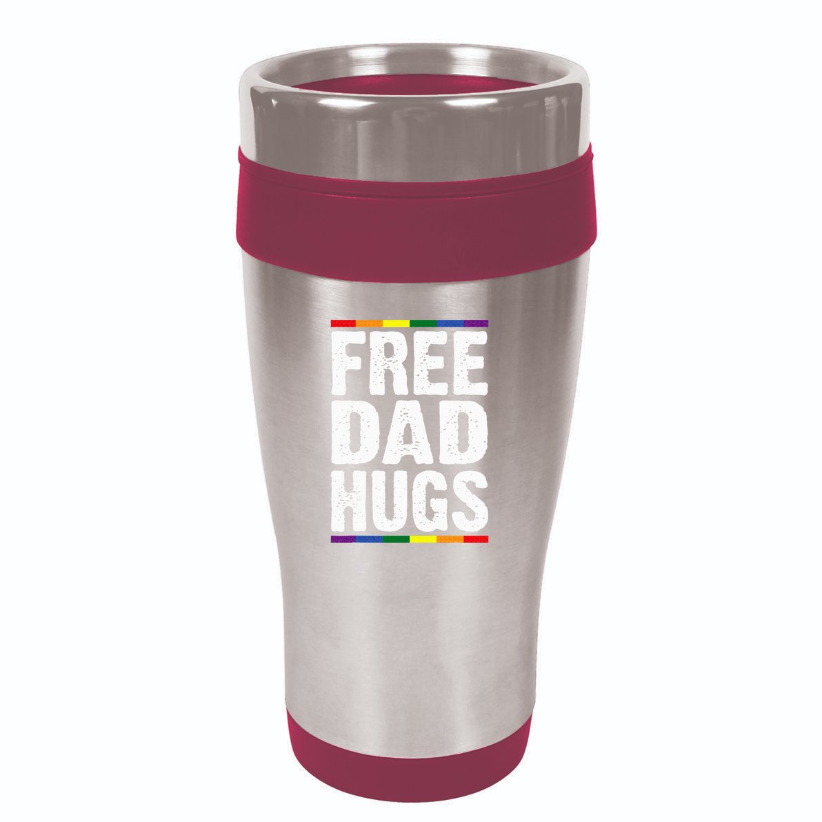 Free Dad Hugs Lgbt Supports Happy Pride Month 16oz Travel Tumbler