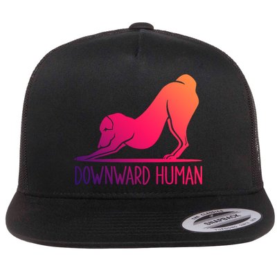 Funny Downward Hu Dog Yoga Design Cool Anime Print Meaningful Gift Flatbill Hat