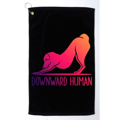 Funny Downward Hu Dog Yoga Design Cool Anime Print Meaningful Gift Golf Towel