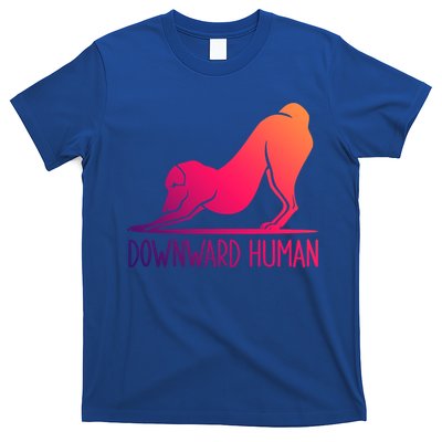 Funny Downward Hu Dog Yoga Design Cool Anime Print Meaningful Gift T-Shirt