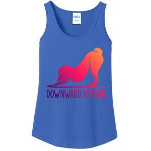 Funny Downward Hu Dog Yoga Design Cool Anime Print Meaningful Gift Ladies Essential Tank