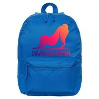 Funny Downward Hu Dog Yoga Design Cool Anime Print Meaningful Gift 16 in Basic Backpack
