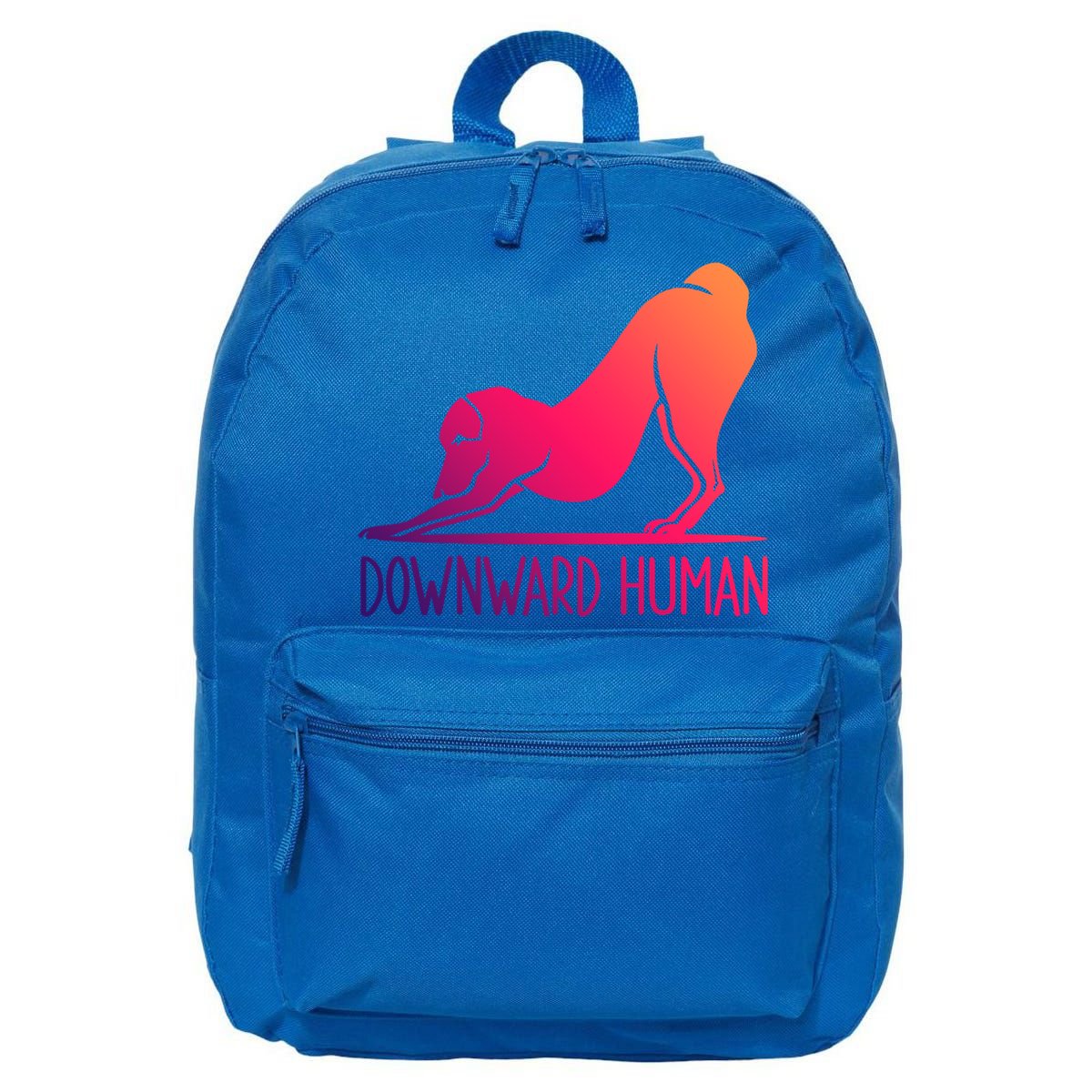 Funny Downward Hu Dog Yoga Design Cool Anime Print Meaningful Gift 16 in Basic Backpack