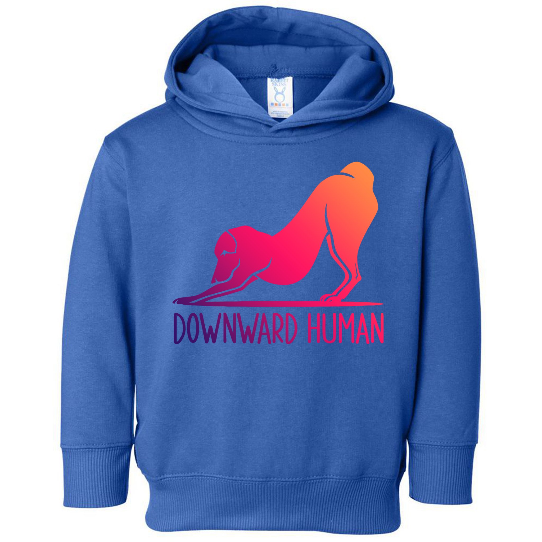 Funny Downward Hu Dog Yoga Design Cool Anime Print Meaningful Gift Toddler Hoodie