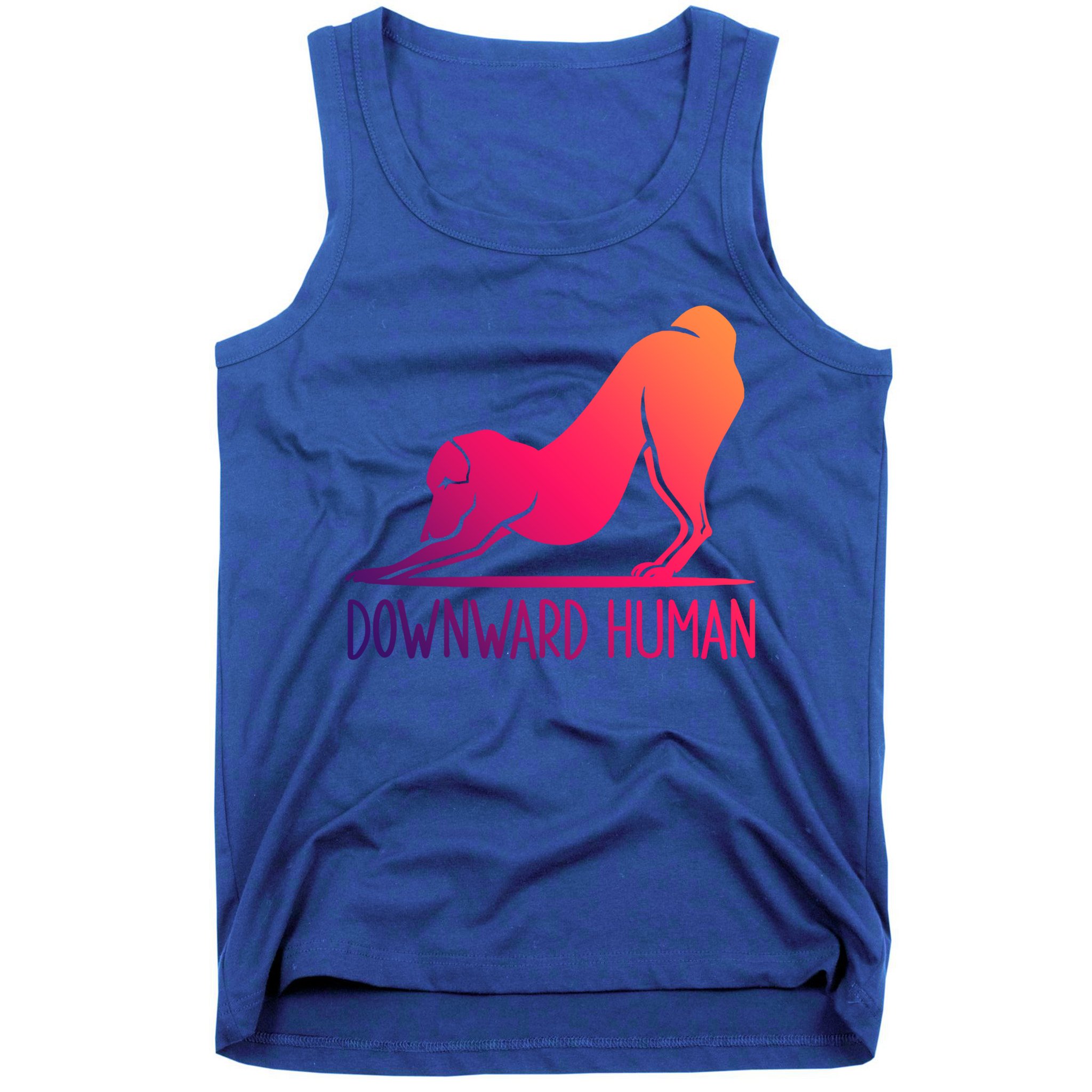 Funny Downward Hu Dog Yoga Design Cool Anime Print Meaningful Gift Tank Top