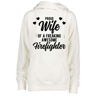 Fire Departt Husband Design For Firefighter Wife Gift Womens Funnel Neck Pullover Hood