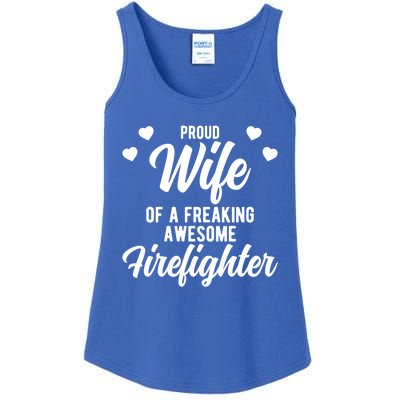 Fire Departt Husband Design For Firefighter Wife Gift Ladies Essential Tank