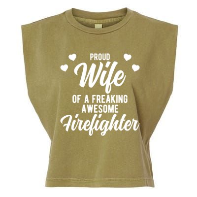 Fire Departt Husband Design For Firefighter Wife Gift Garment-Dyed Women's Muscle Tee