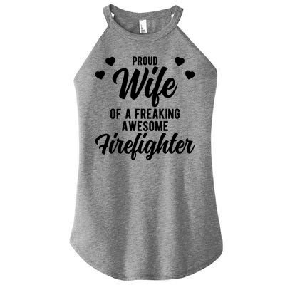 Fire Departt Husband Design For Firefighter Wife Gift Women's Perfect Tri Rocker Tank