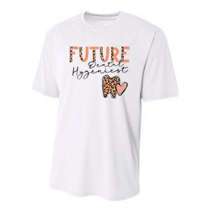 Future Dental Hygienist Cute Leopard Print Heart Design Youth Performance Sprint T-Shirt