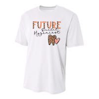 Future Dental Hygienist Cute Leopard Print Heart Design Youth Performance Sprint T-Shirt