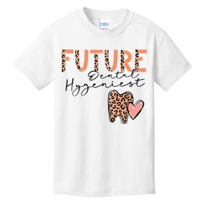 Future Dental Hygienist Cute Leopard Print Heart Design Kids T-Shirt