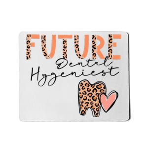 Future Dental Hygienist Cute Leopard Print Heart Design Mousepad