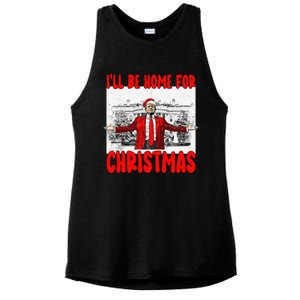 Funny DaddyS Home Trump I’Ll Be Home For Christmas 2024 Ladies PosiCharge Tri-Blend Wicking Tank