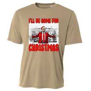 Funny DaddyS Home Trump I’Ll Be Home For Christmas 2024 Cooling Performance Crew T-Shirt