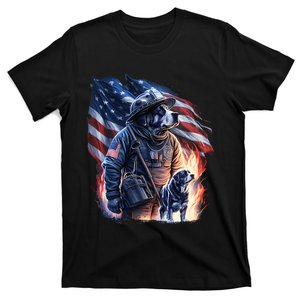 Fire Dog Hero Search and Rescue Squad Forest Service T-Shirt