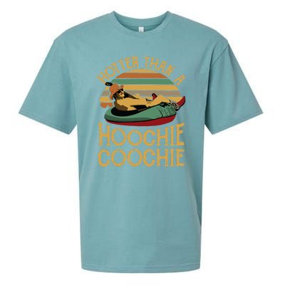 Funny Daddy Hotter Than A Hoochie Coochie Sueded Cloud Jersey T-Shirt