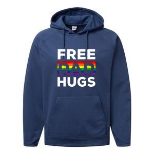 Free Dad Hug Performance Fleece Hoodie