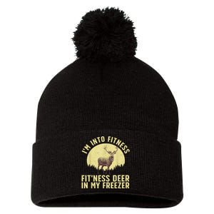 Funny Deer Hunting Wildlife Hunter Hunting Pom Pom 12in Knit Beanie