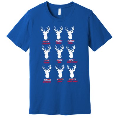 Funny Deer Hunters Santa's Reindeer Great Gift Deer Cuisine Funny Gift Premium T-Shirt