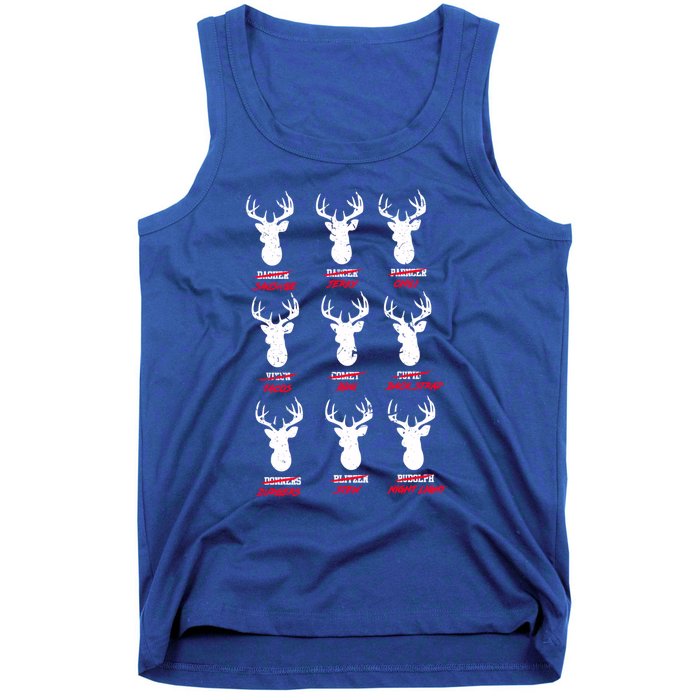 Funny Deer Hunters Santa's Reindeer Great Gift Deer Cuisine Funny Gift Tank Top