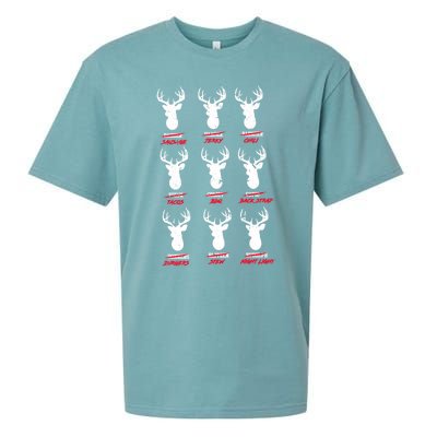 Funny Deer Hunters Santa's Reindeer Great Gift Deer Cuisine Funny Gift Sueded Cloud Jersey T-Shirt