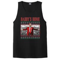 Funny DaddyS Home Trump Ugly Christmas Sweater Xmas Pajamas PosiCharge Competitor Tank