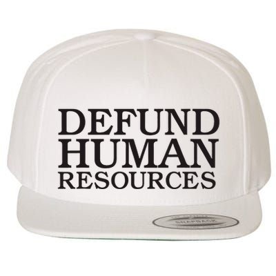 Funny Defund Human Resources Meme Wool Snapback Cap