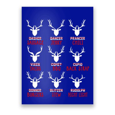 Funny Deer Hunting Hunters All Of Santa's Reindeer Funny Gift Poster