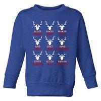 Funny Deer Hunting Hunters All Of Santa's Reindeer Funny Gift Toddler Sweatshirt