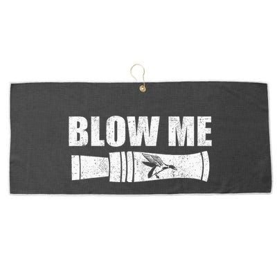 Funny Duck Hunting Blow Me Duck Call Waterfowl Hunter Gift  Large Microfiber Waffle Golf Towel