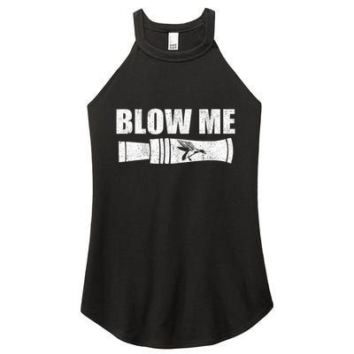 Funny Duck Hunting Blow Me Duck Call Waterfowl Hunter Gift  Women's Perfect Tri Rocker Tank