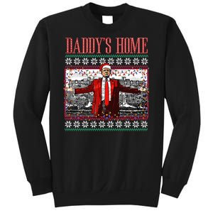 Funny DaddyS Home Trump Ugly Christmas Sweater Xmas Pajamas Sweatshirt