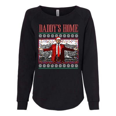 Funny DaddyS Home Trump Ugly Christmas Sweater Xmas Pajamas Womens California Wash Sweatshirt