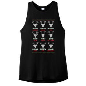 Funny Deer Hunting Christmas Hunters All Of SantaS Reindeer Gift Ladies PosiCharge Tri-Blend Wicking Tank